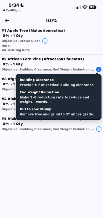 Multiple objective definitions in Site List